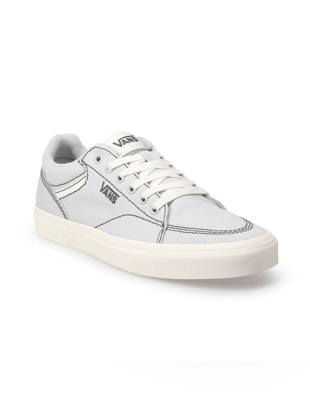 Men’s Vans Low-Top Canvas Sneakers in Light Gray and White size 10 - Picture 1 of 5